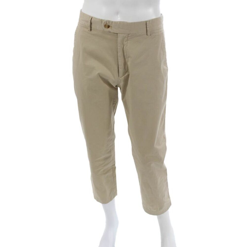 J. Mclaughlin Mens Chino Pants Beige Button 97% Cotton Size 31